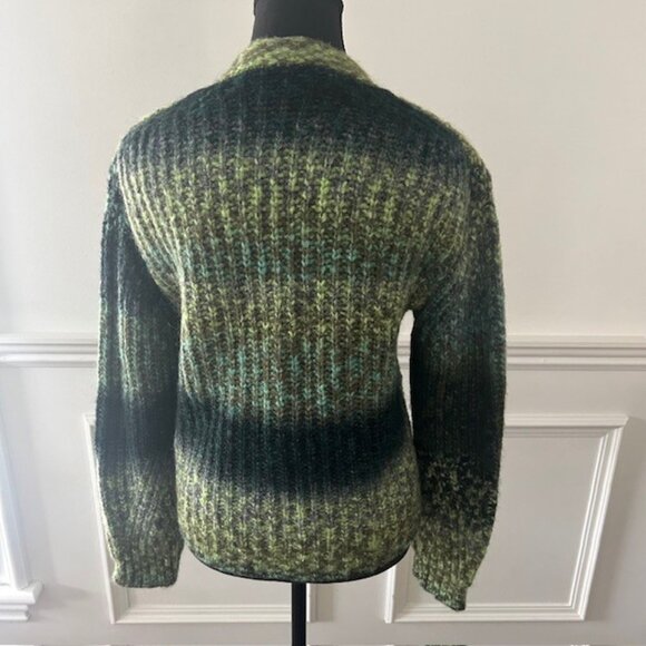 Oui Khaki Chunky Knit Relaxed Cardigan - Picture 3 of 5